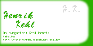henrik kehl business card